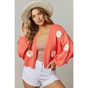 I Could Buy Myself Flowers Pink Cardigan